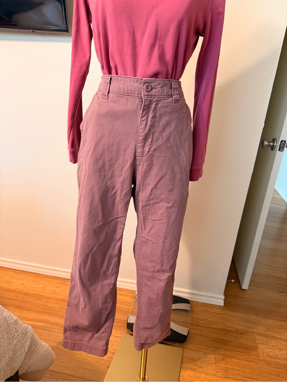 High-Rise Chino Pants